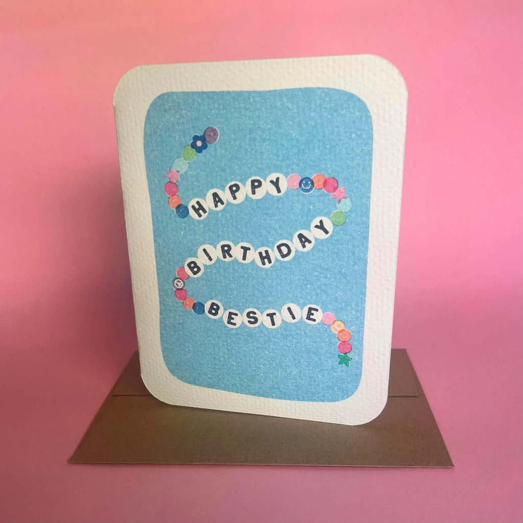 Happy Birthday Bestie Greeting Card by Paper Chain Studios