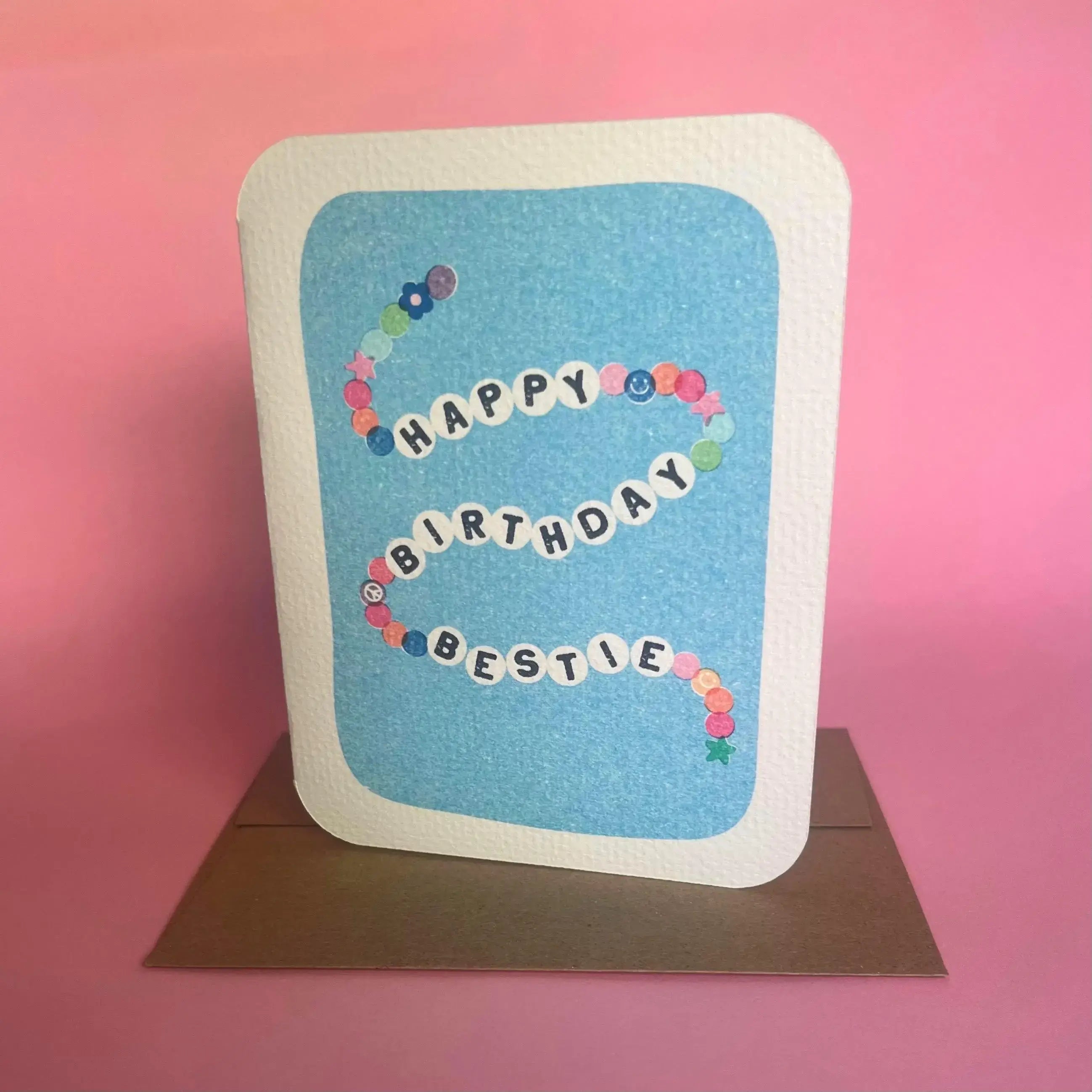 Happy Birthday Bestie Greeting Card by Paper Chain Studios