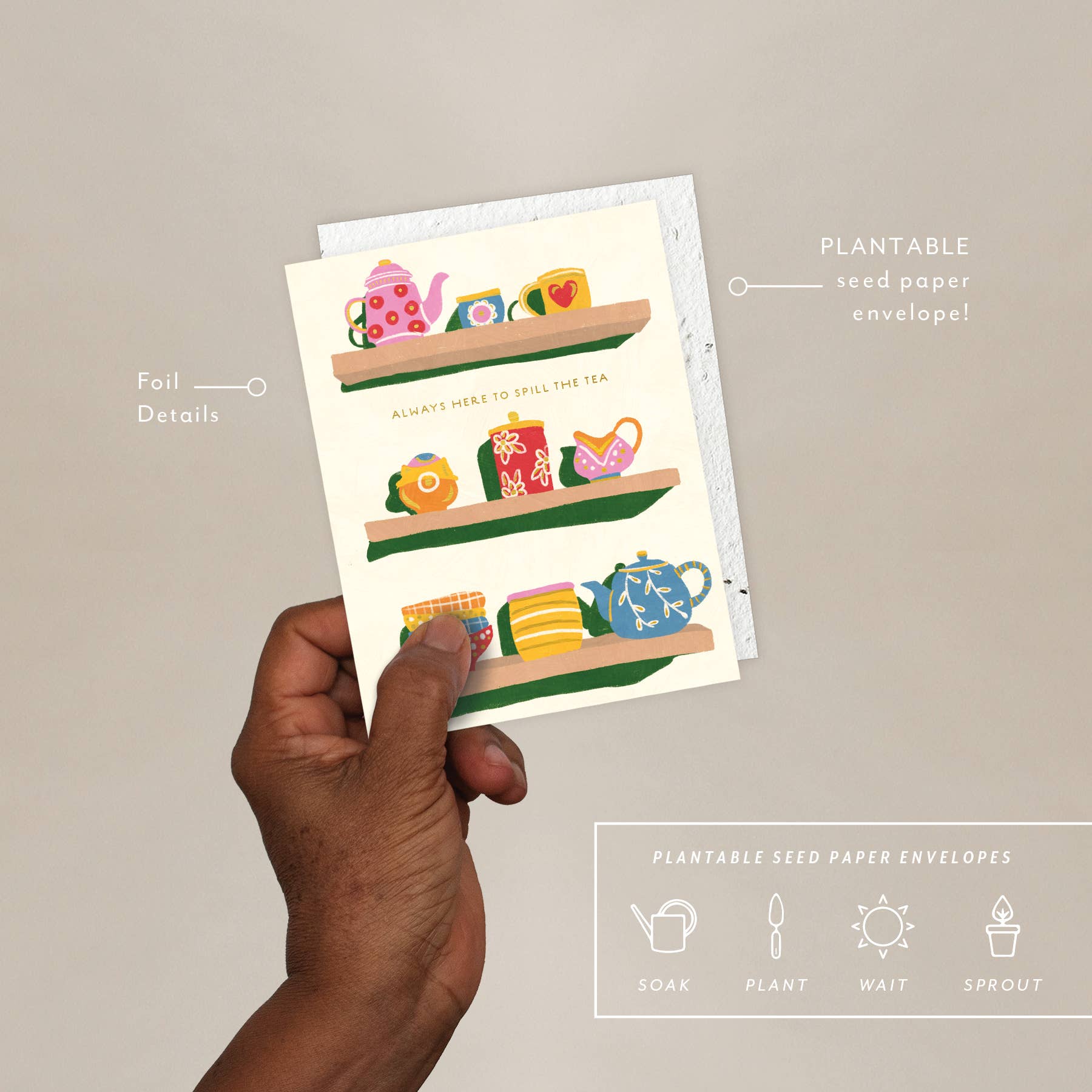 Spill the Tea - Love + Friendship Card