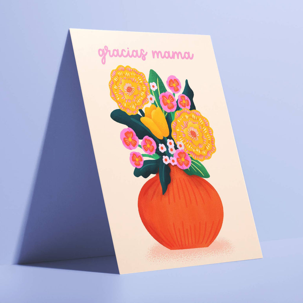 Gracias Mama Floral Mother's Day Greeting Card