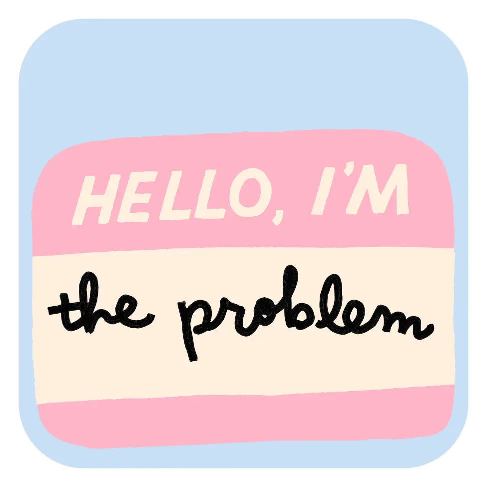 Iron-On Art Transfers: Hello, I'm the Problem Name Tag