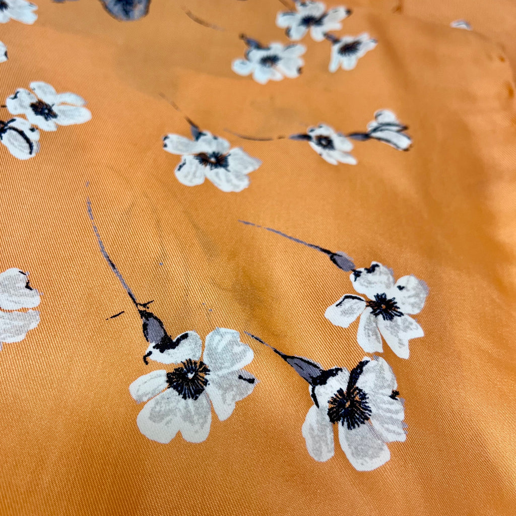Vintage 1950s Orange & White Floral Jacqmar Scarf