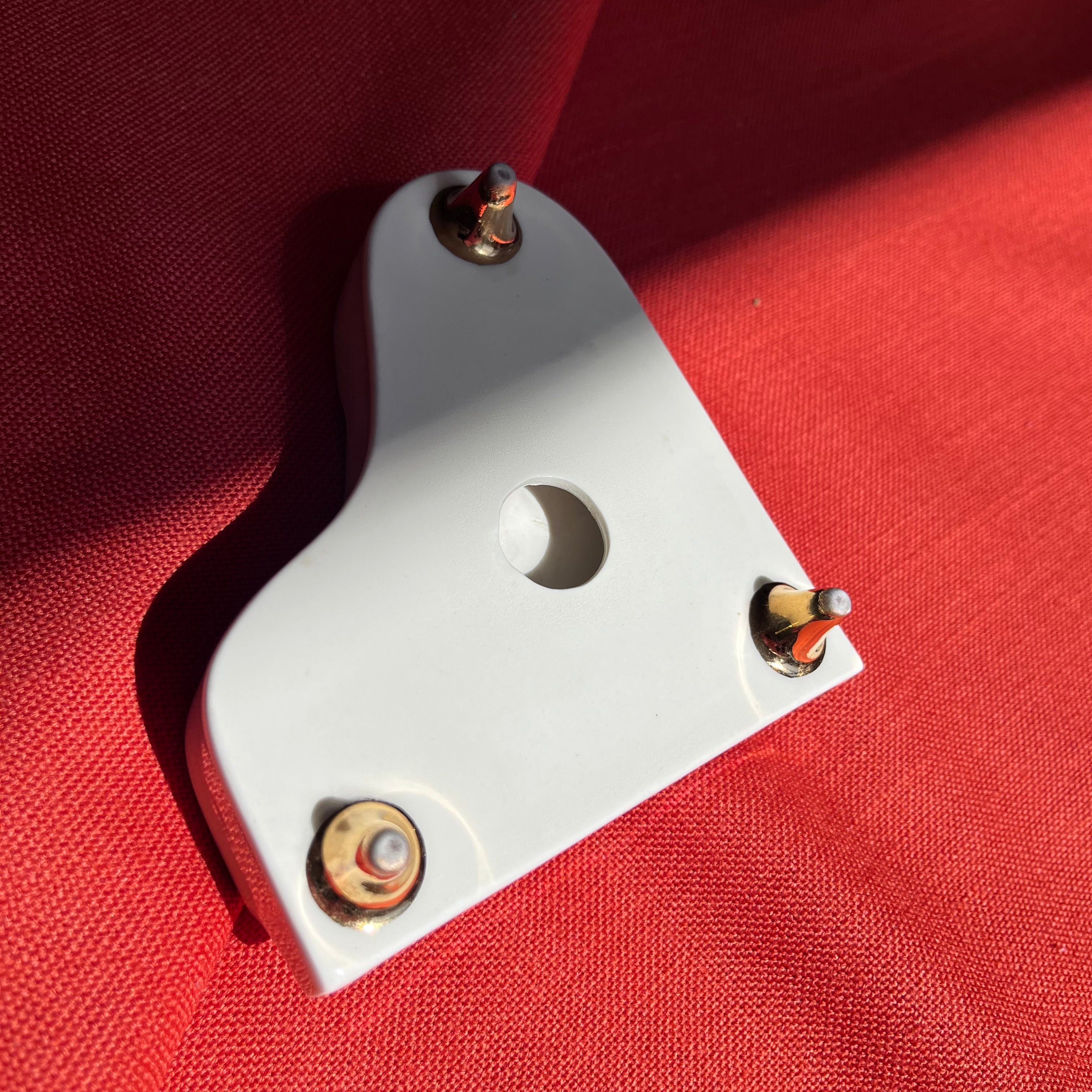 Vintage Liberace White Pearlescent Grand Piano Ashtray with Gold Accents & of course, piano keys