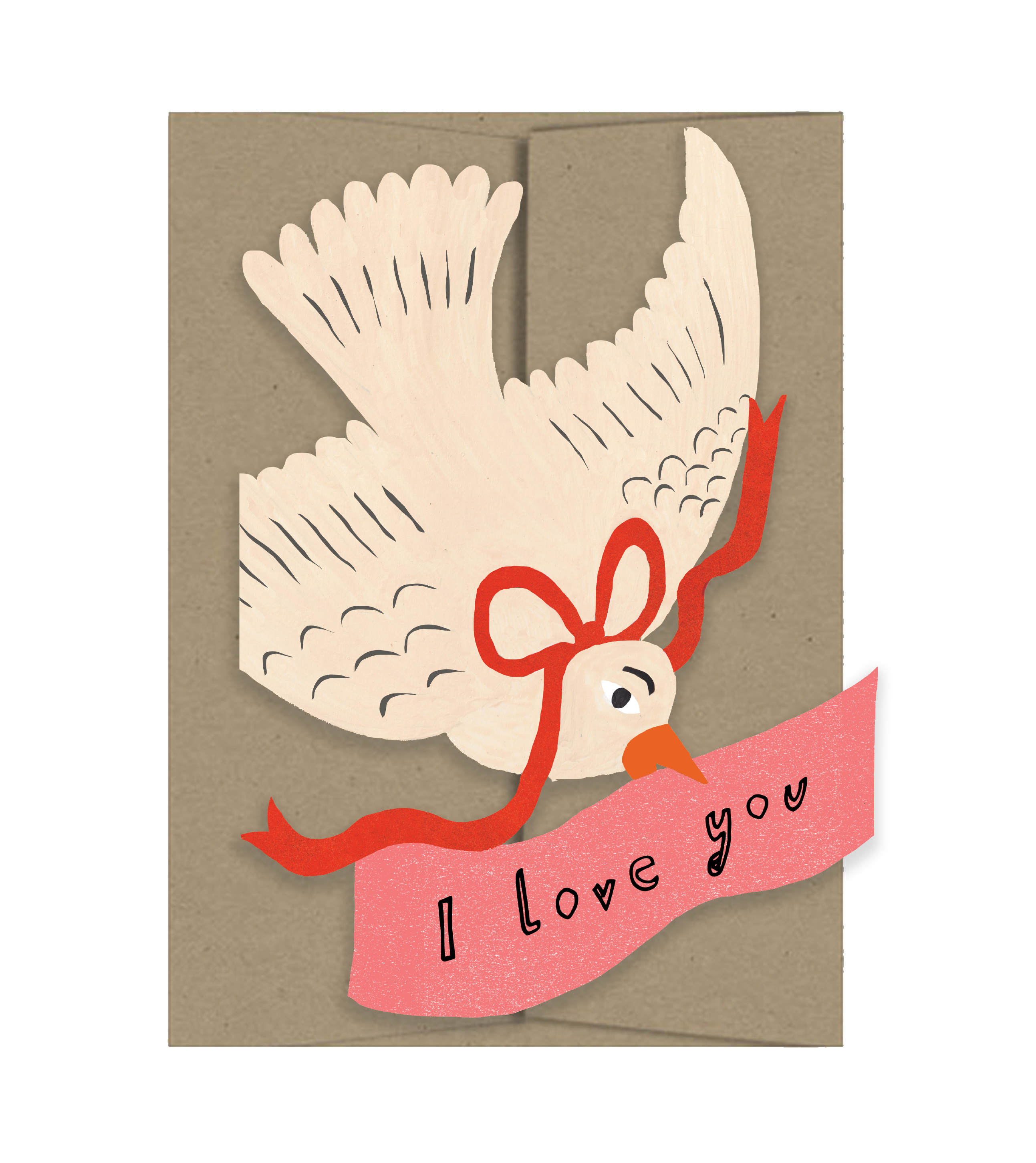 Love You Bird Greeting Card by Istatopia