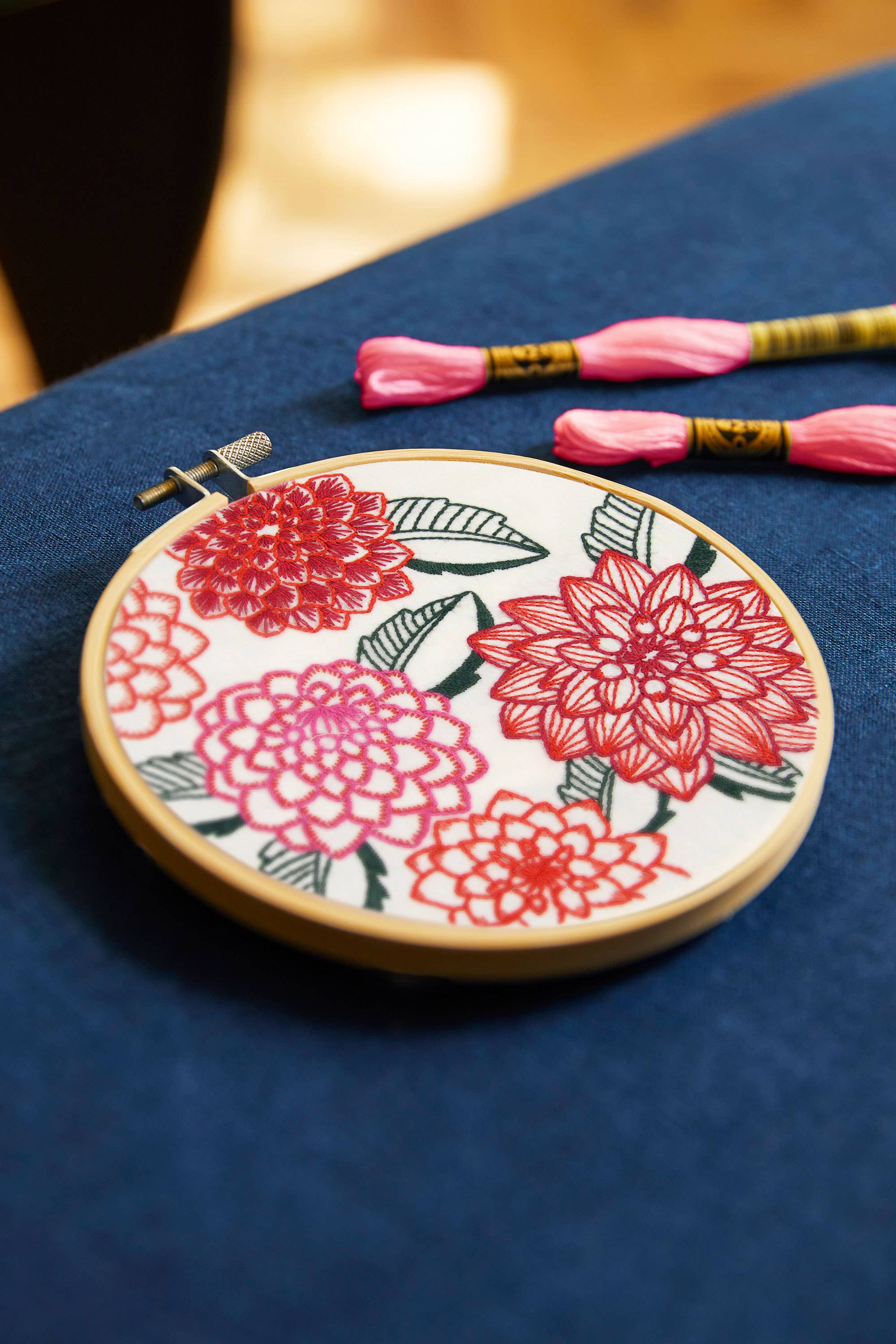 Modern Dahlia Bloom Embroidery Kit by DMC