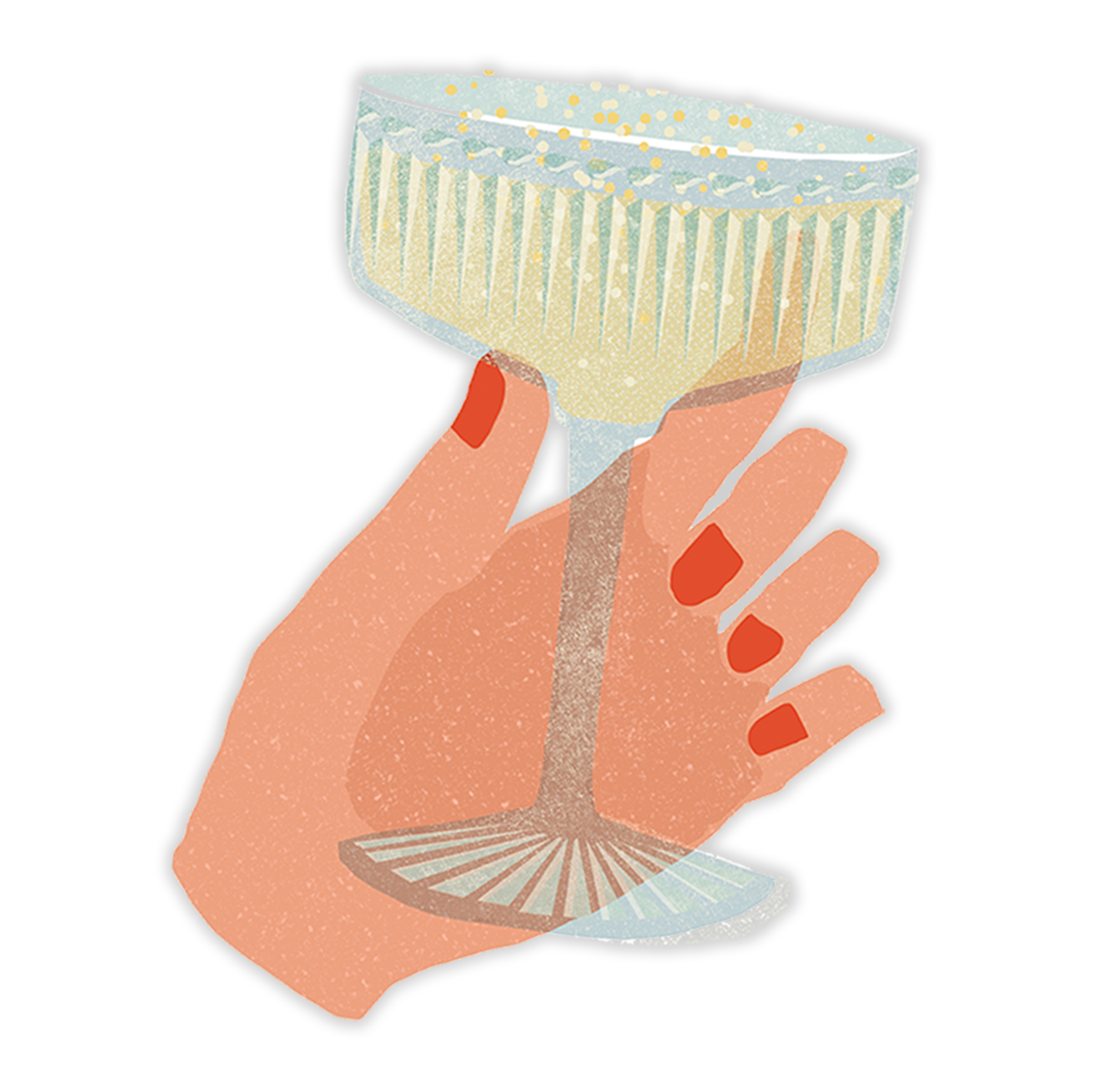 Champagne, Cheese, Croissants, & Coupe Sticker Pack