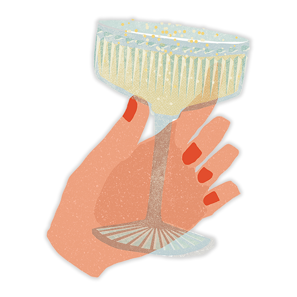 Coupe Chin-Chin Sticker by Istatopia