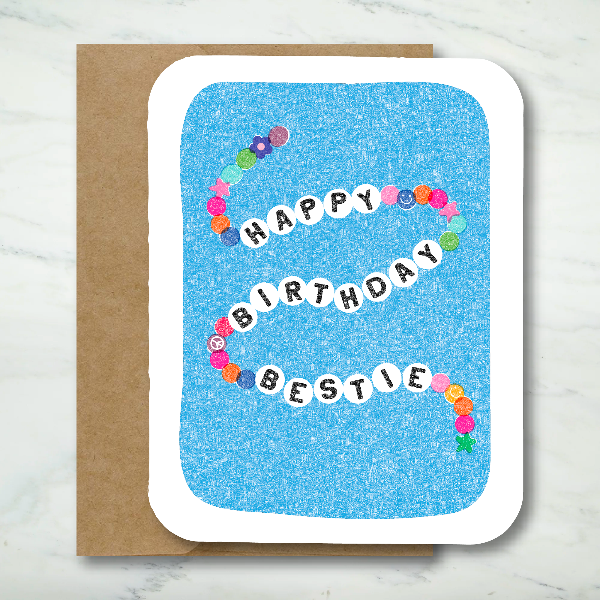 Happy Birthday Bestie Greeting Card by Paper Chain Studios