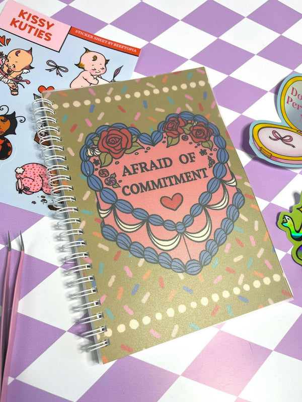 Afraid of Commitment Reusable Sticker Book.