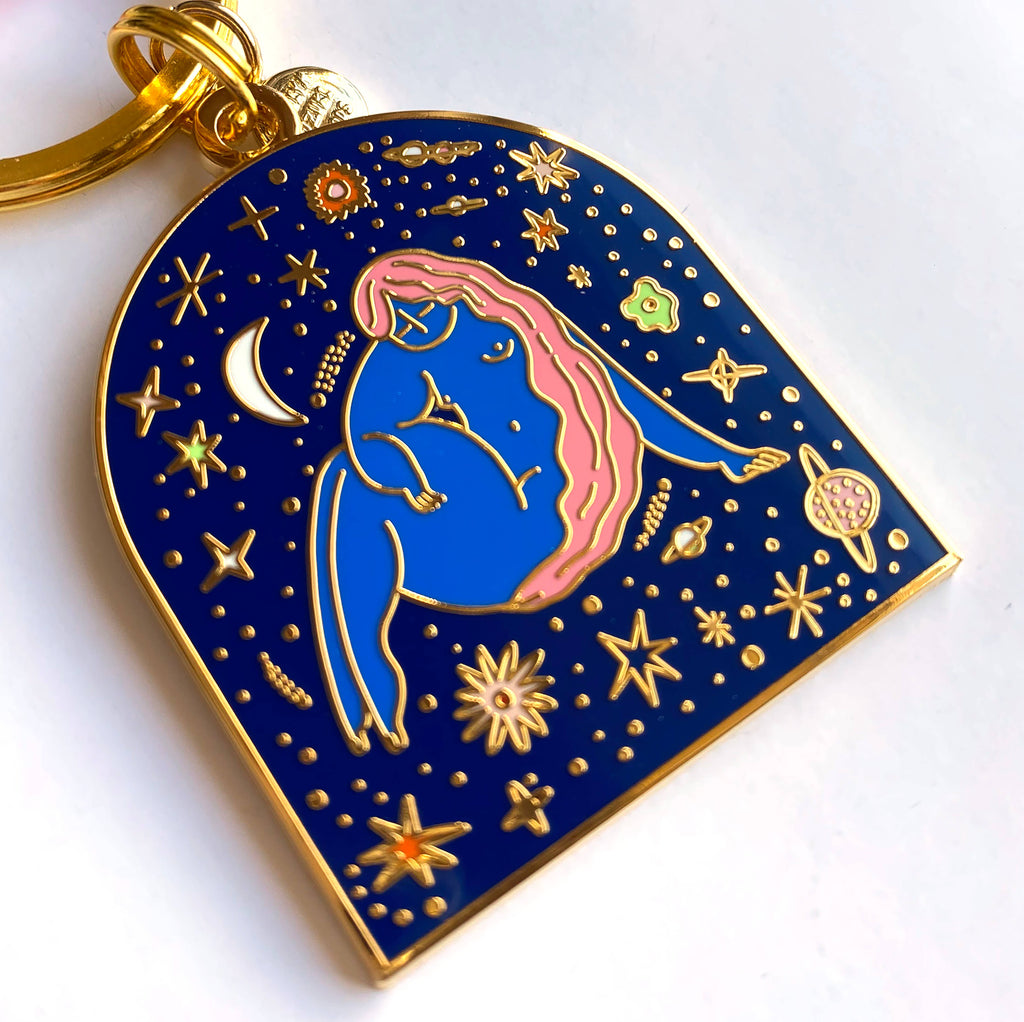 Cosmic Goddess Keychain by Carolyn Suzuki