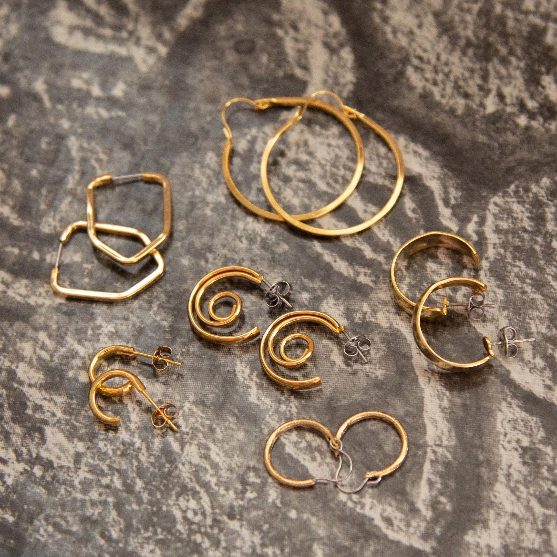 Mystery Pair! Vintage Gold Hoops by Kindred Objects