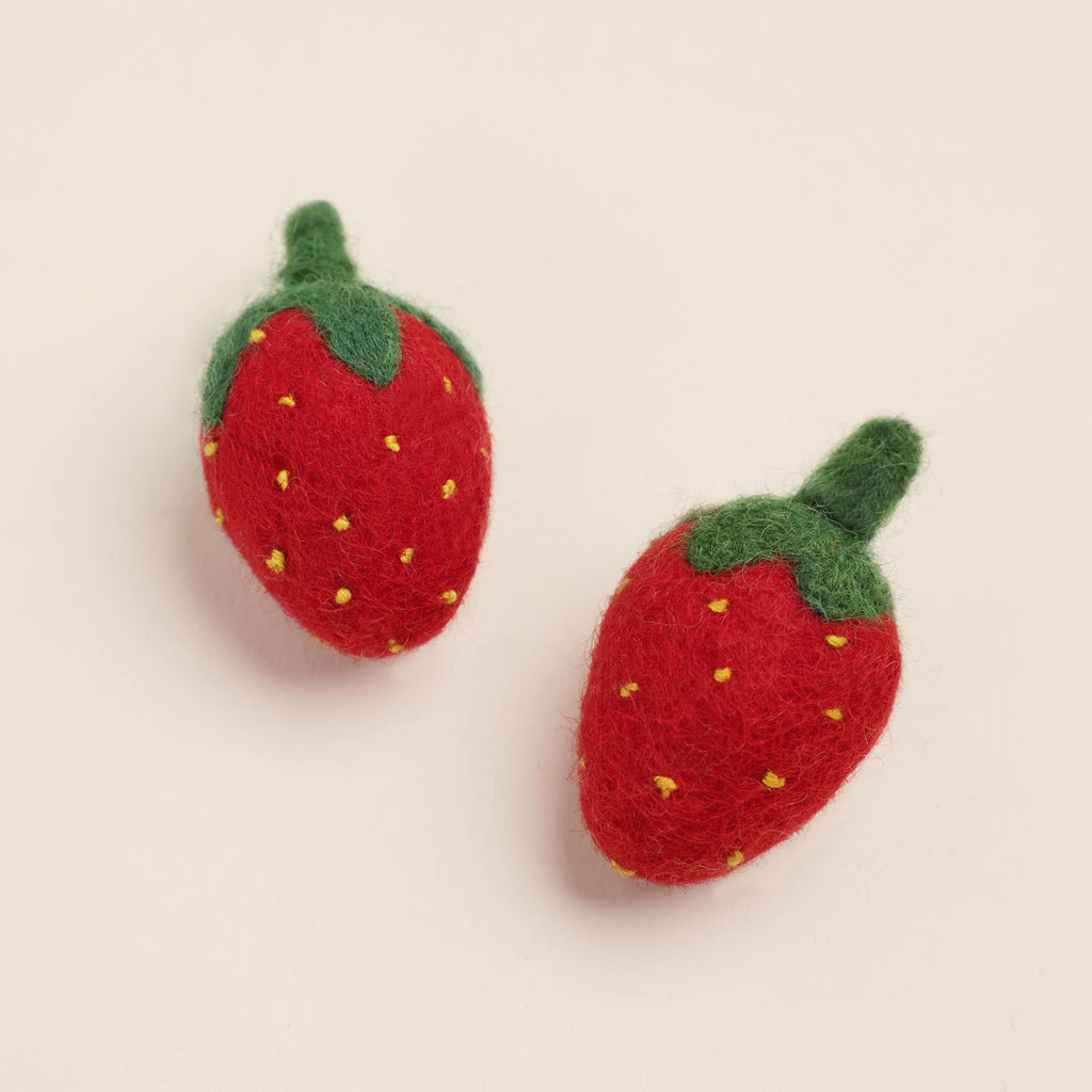 Strawberry Cat Toy by Modern Beast