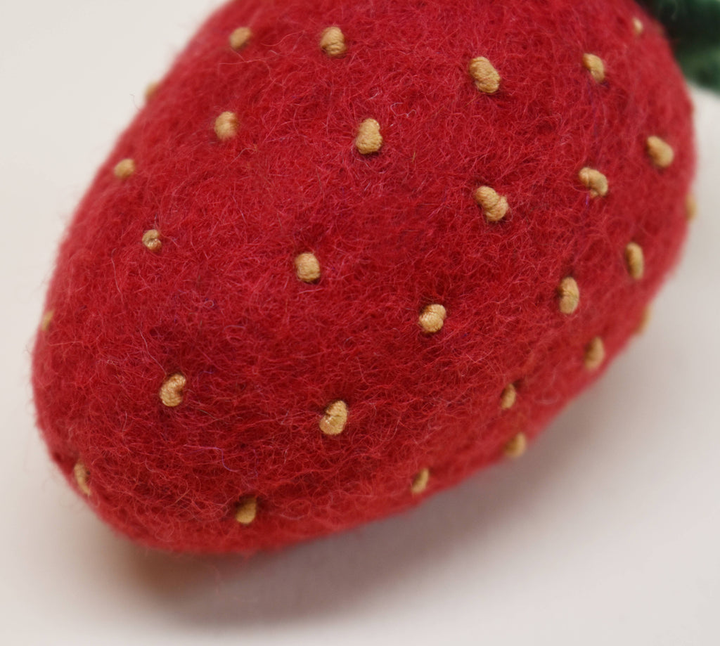 Strawberry Cat Toy by Modern Beast