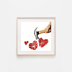 Broken Hearts Club Art Print by Bon Femmes - Ruby's Old & New