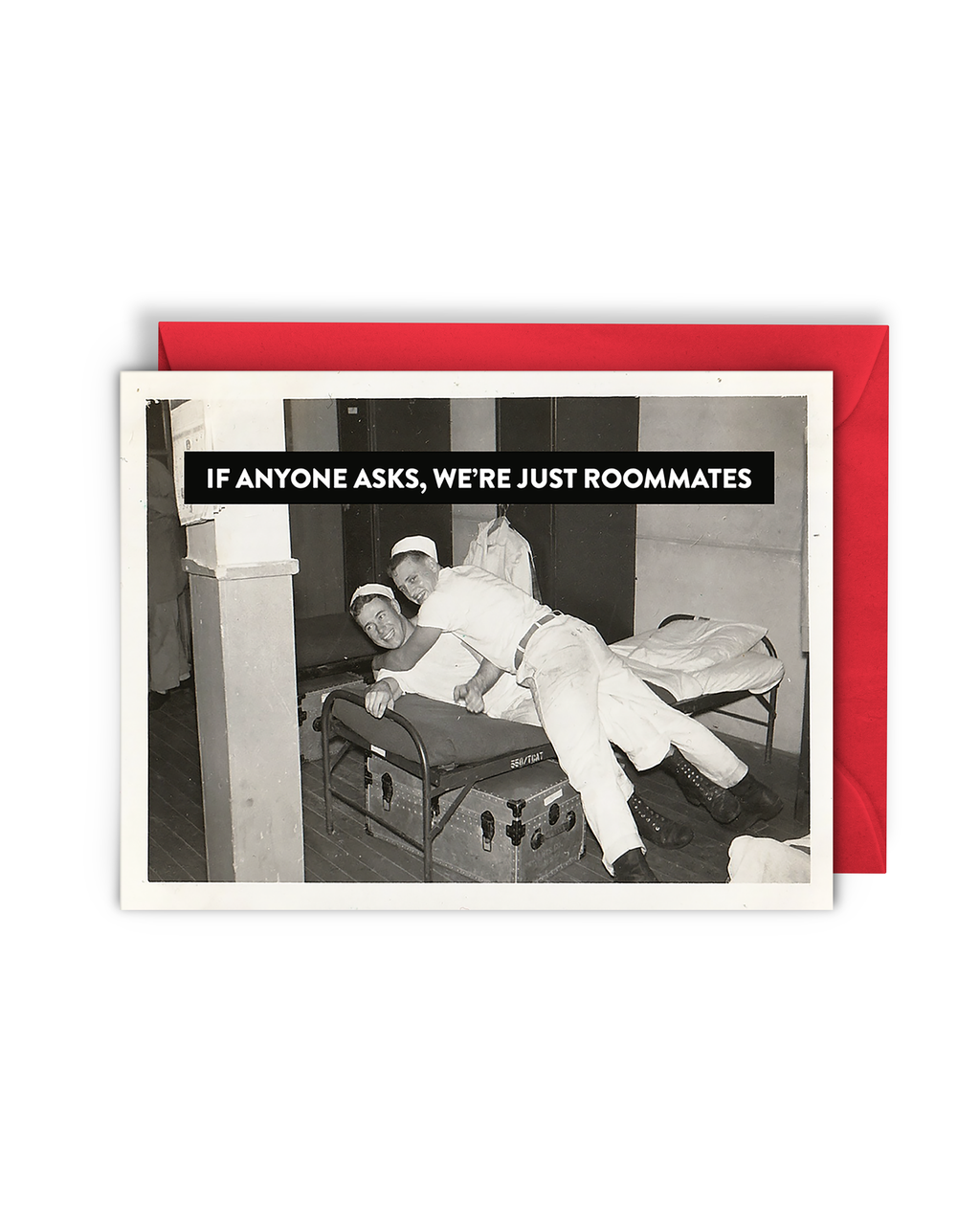 IF ANYONE ASKS, WE'RE JUST ROOMMATES LGBTQ Greeting Card