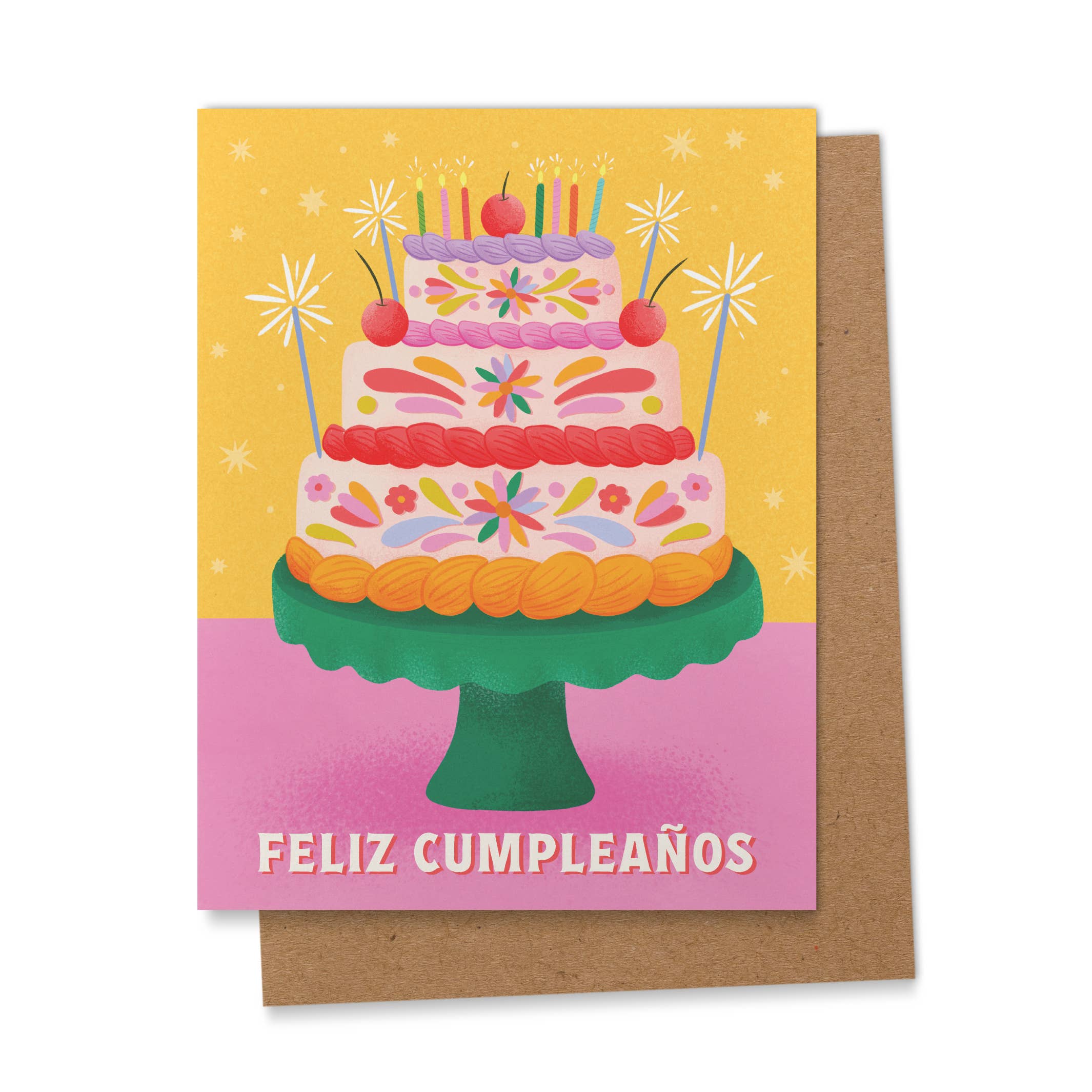 Feliz Cumpleaños Otomi Cake Birthday Card