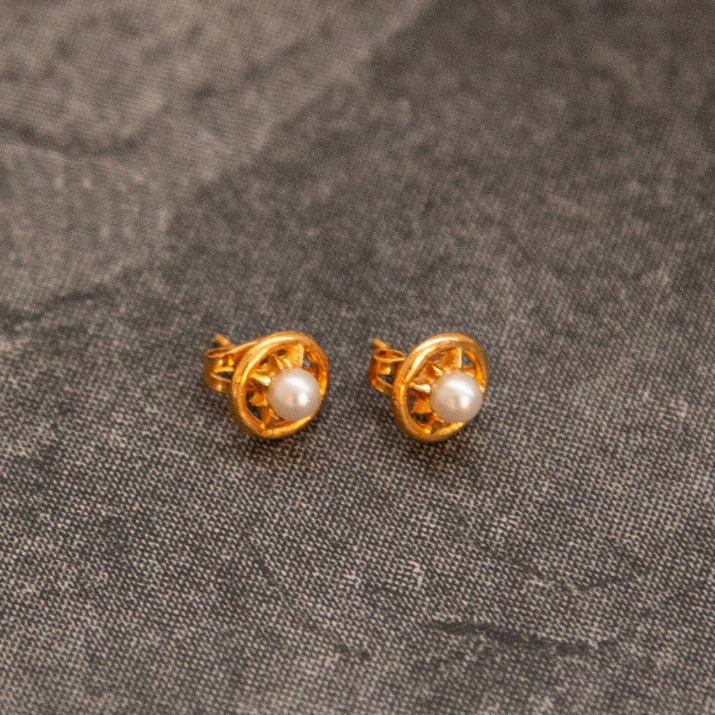 Mystery Pair! Vintage Gold Stud Earrings by Kindred Objects
