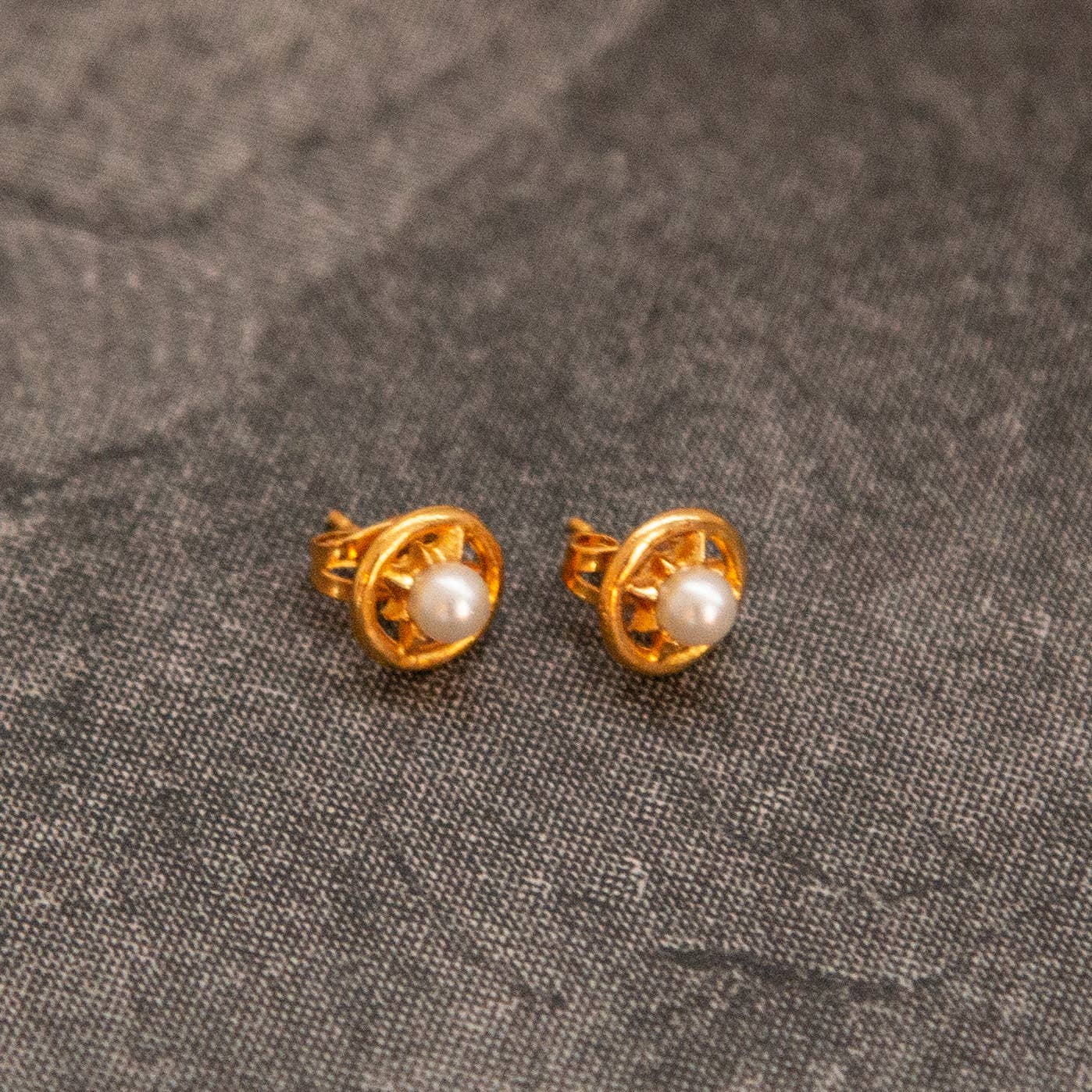 Mystery Pair! Vintage Gold Stud Earrings by Kindred Objects
