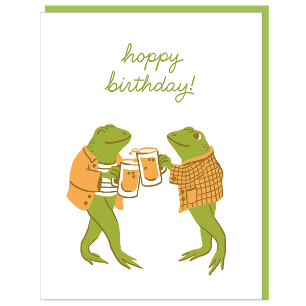 Smudge Ink - Dapper Frogs Birthday Card