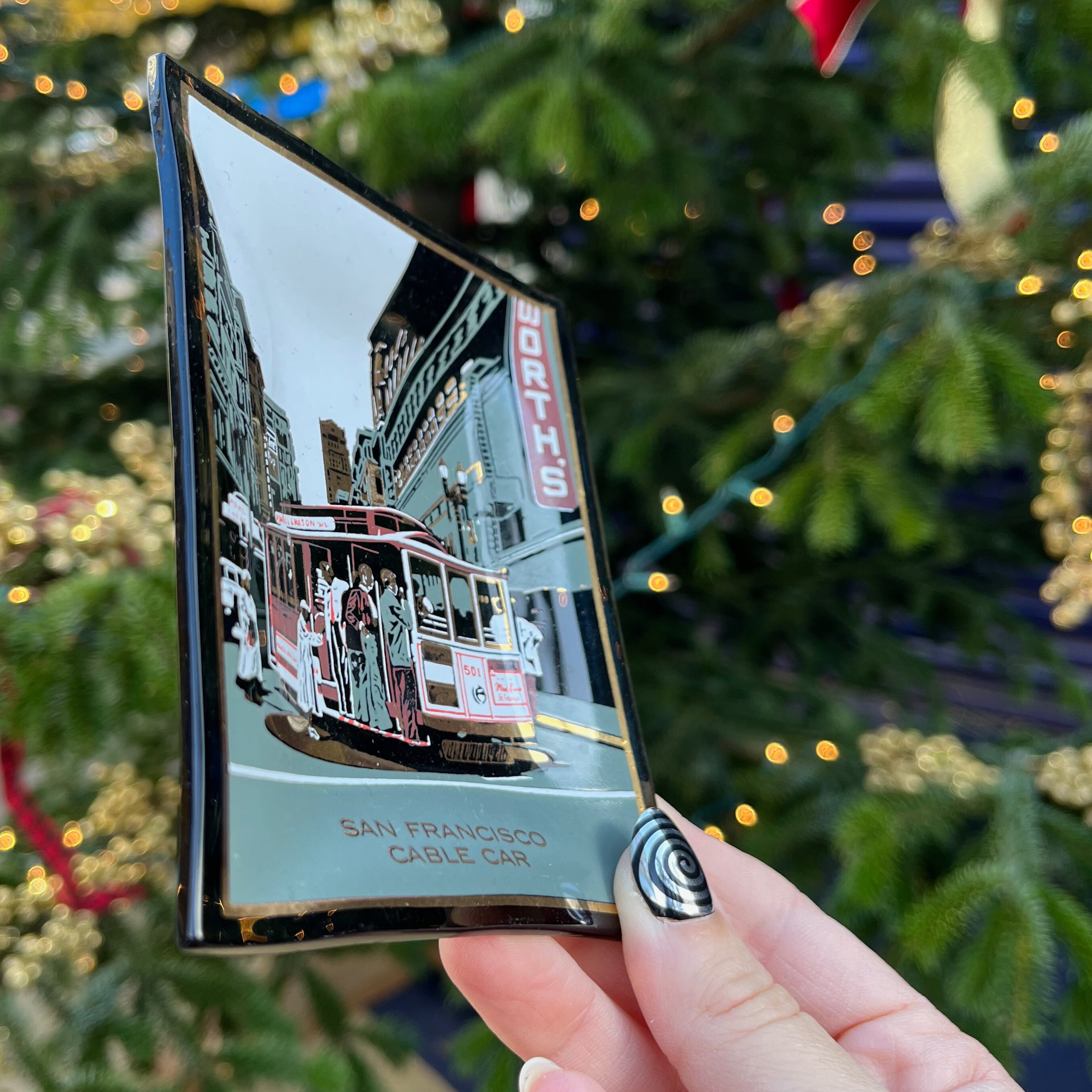 Vintage San Francisco Cable Car at Powell St Turnaround Ashtray