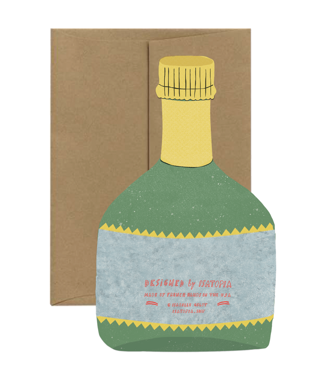 Champagne Bottle Greeting Card by Isatopia