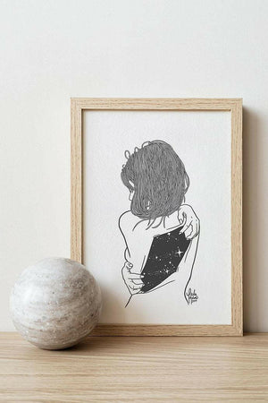 Cosmic Reverie: Constellation Woman Art Print 