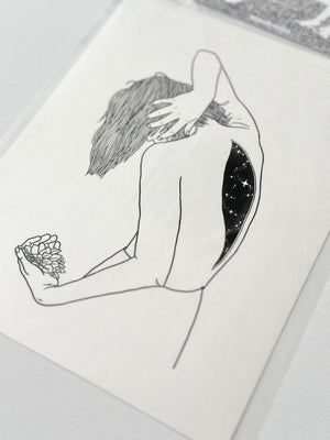 Cosmic Reverie Constellation Woman Art Print 
