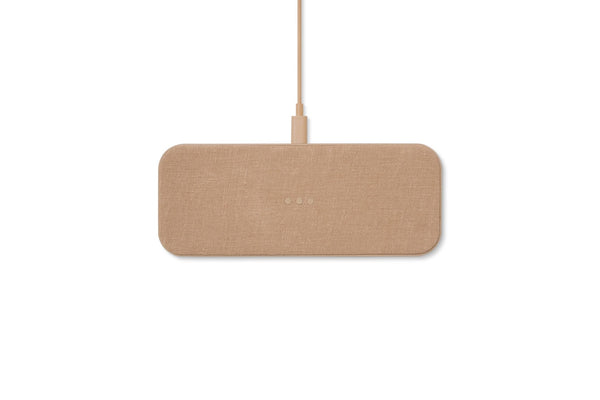 Linen Dual Charging Wireless Charger by Courant.