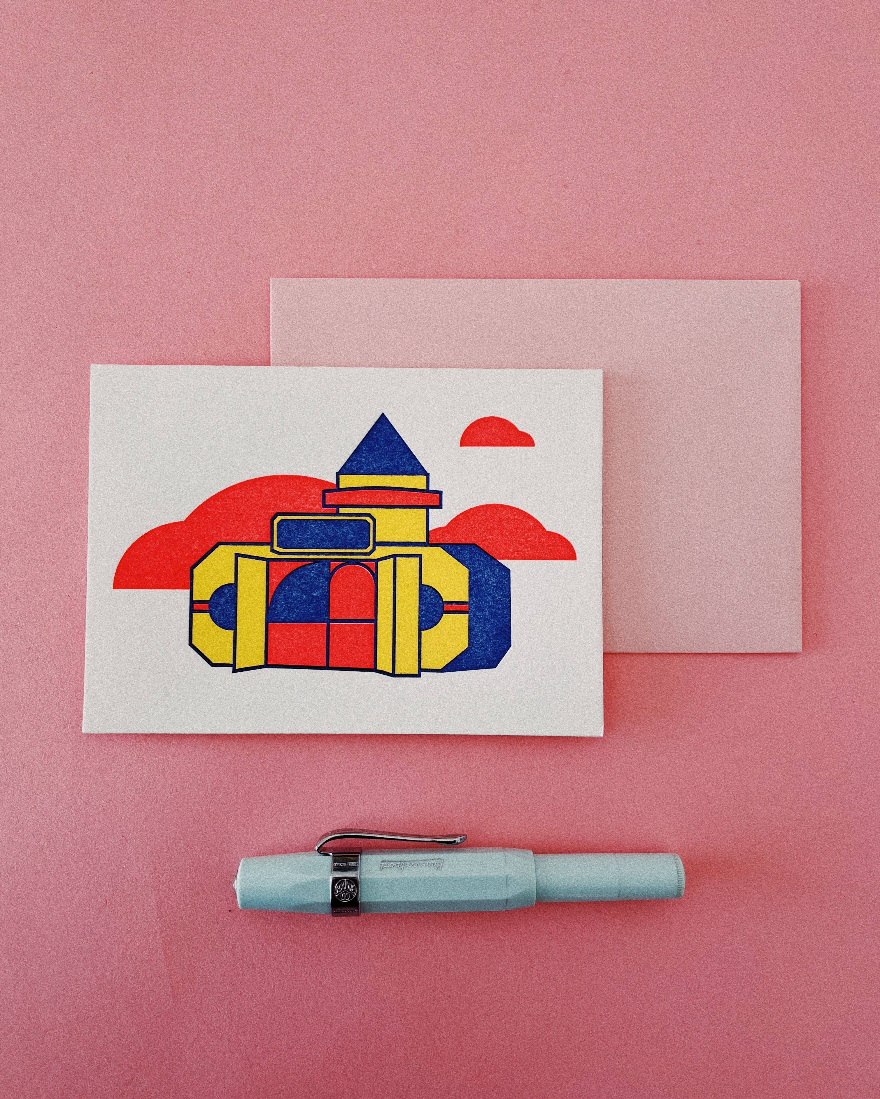 Camera Obscura Greeting Card by Studio Claudia