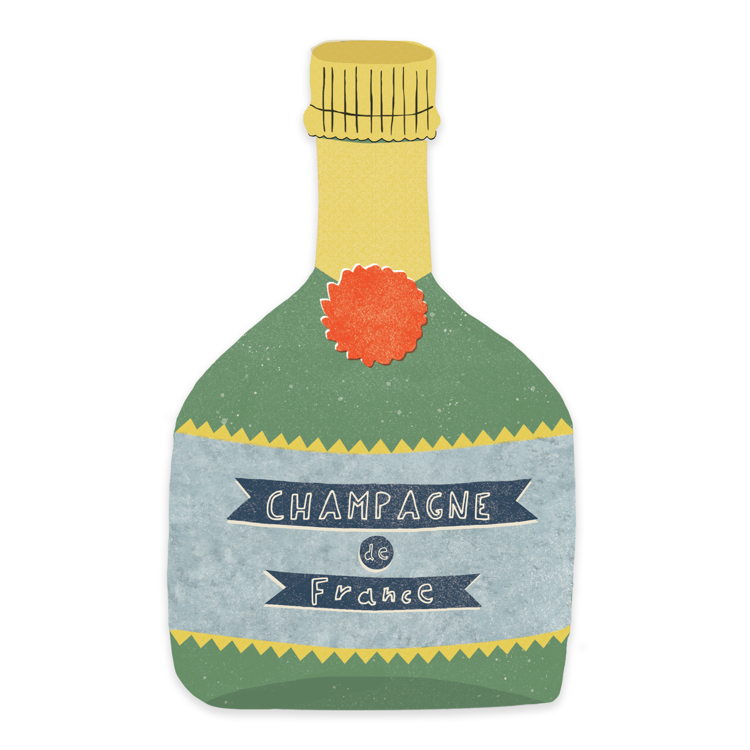 Champagne, Cheese, Croissants, & Coupe Sticker Pack