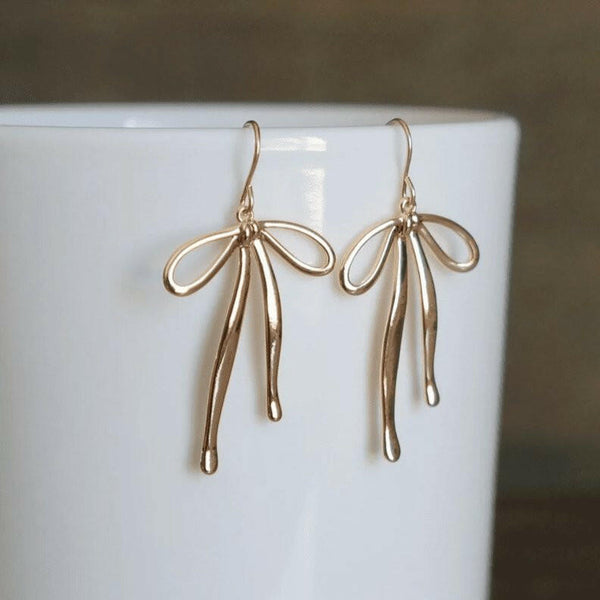 Delicate & Demure Bow Earrings.