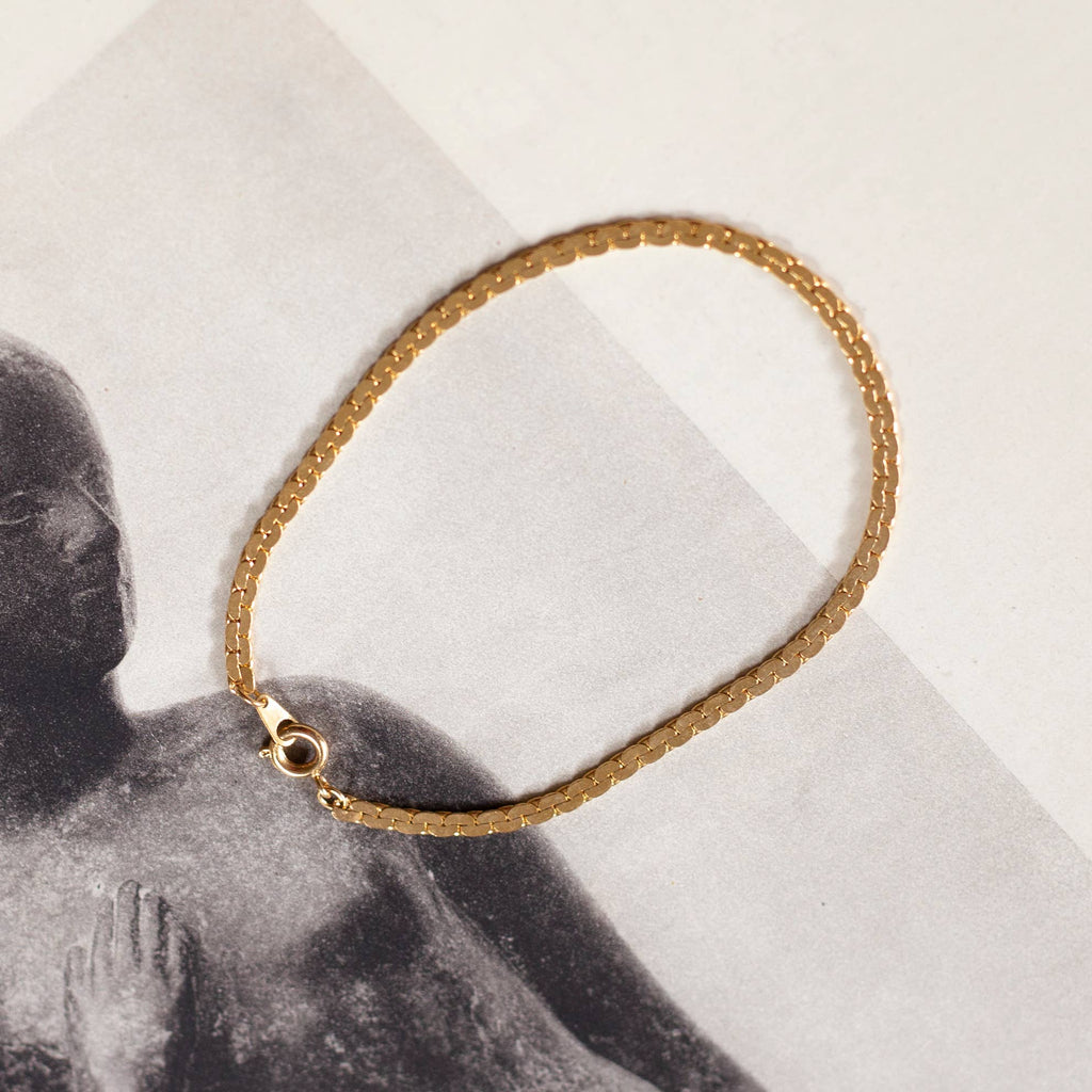 Vintage Gold Snake Chain Bracelet by Kindred Objects