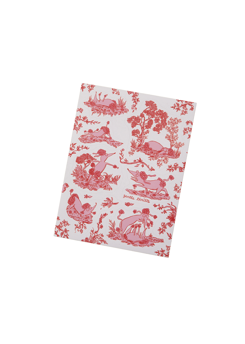 gentle thrills - Toile d'ennui poodles sticker sheet