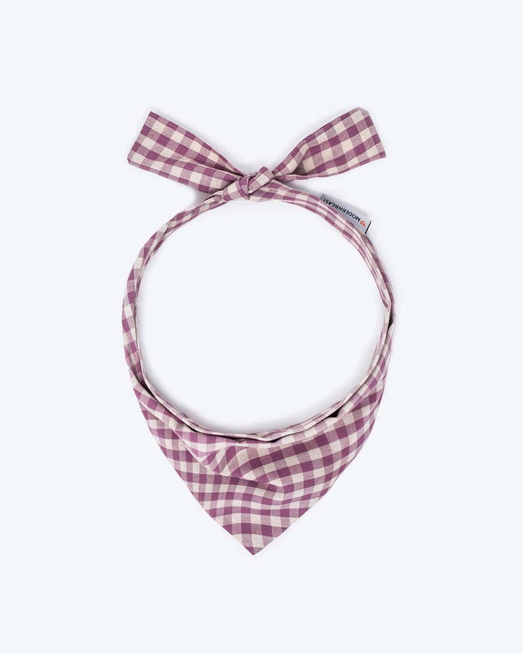 Lilac Gingham Spring Bandana for Pets by Modern Beast / Medium