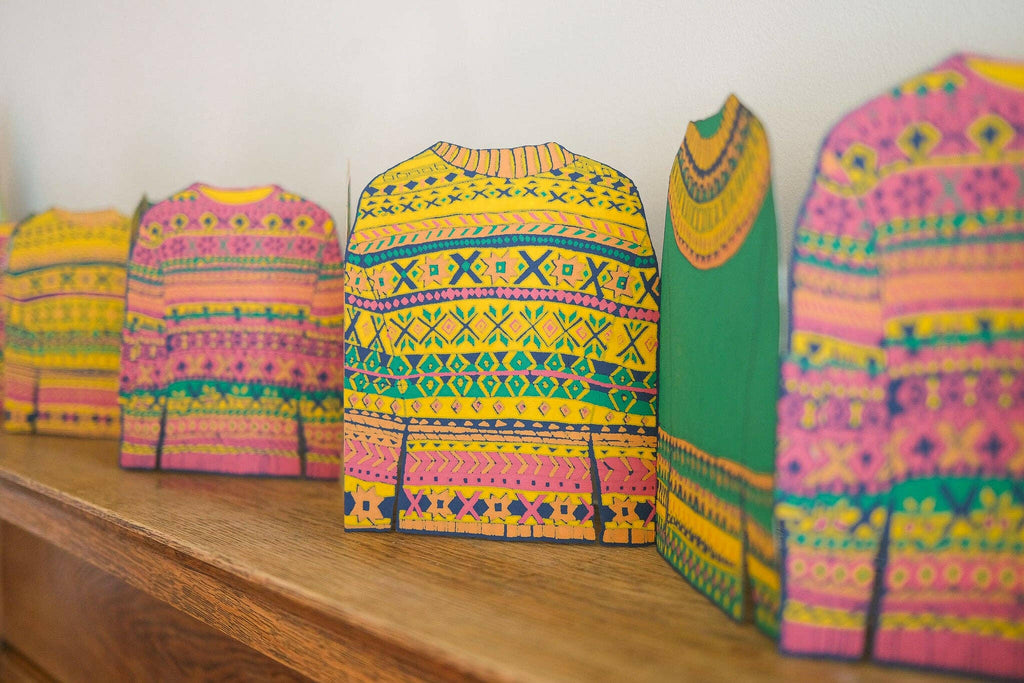 East End Press - Fairisle Sweaters Concertina Garland.