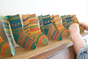 East End Press - Stockings Concertina Garland - Ruby's Old & New