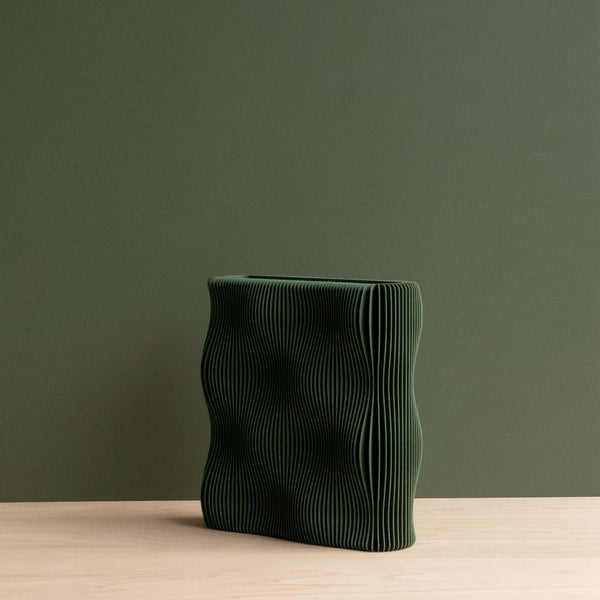 Elegant Green Wooden Dried Flower Vase