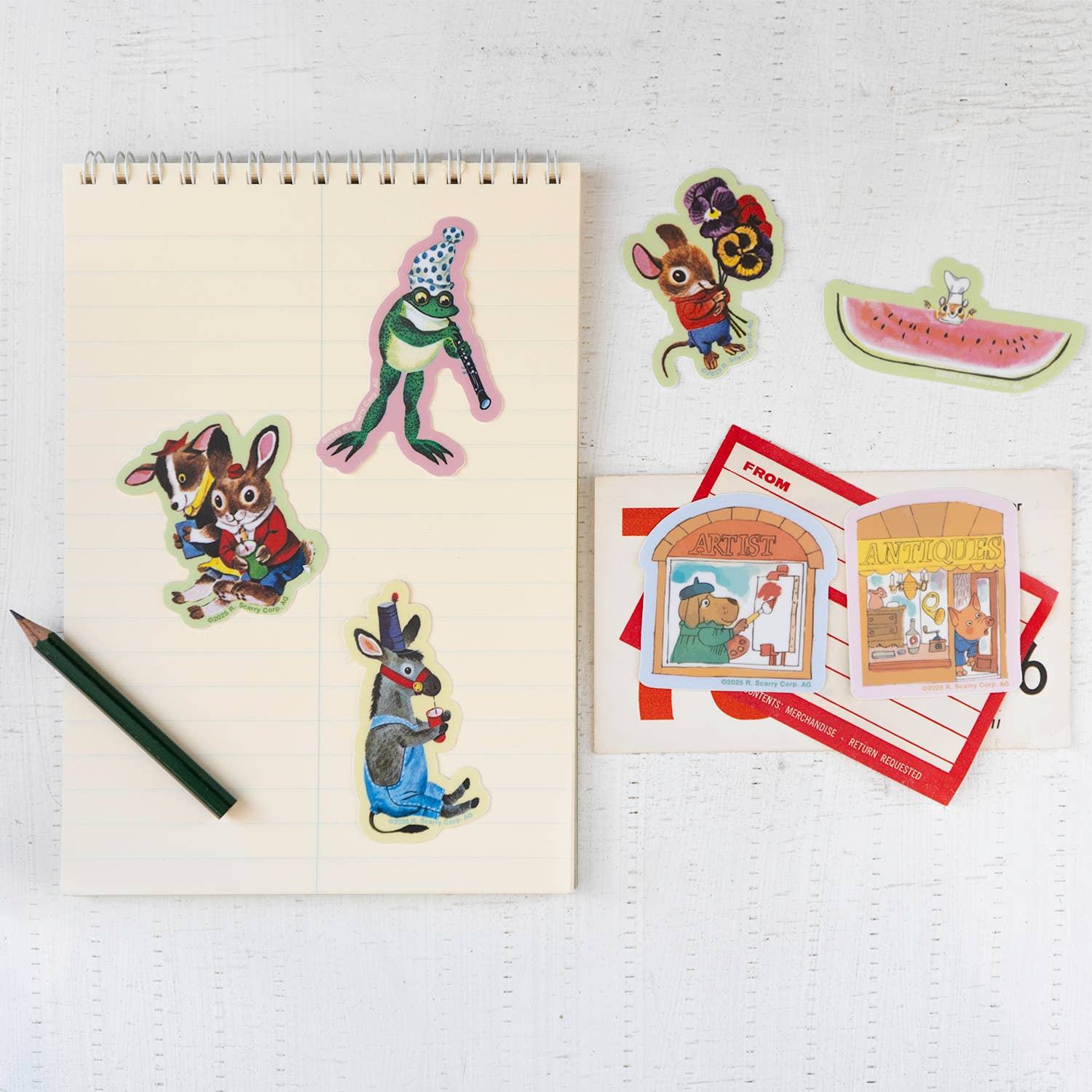 3P4 x Richard Scarry® Watermelon Mouse Sticker