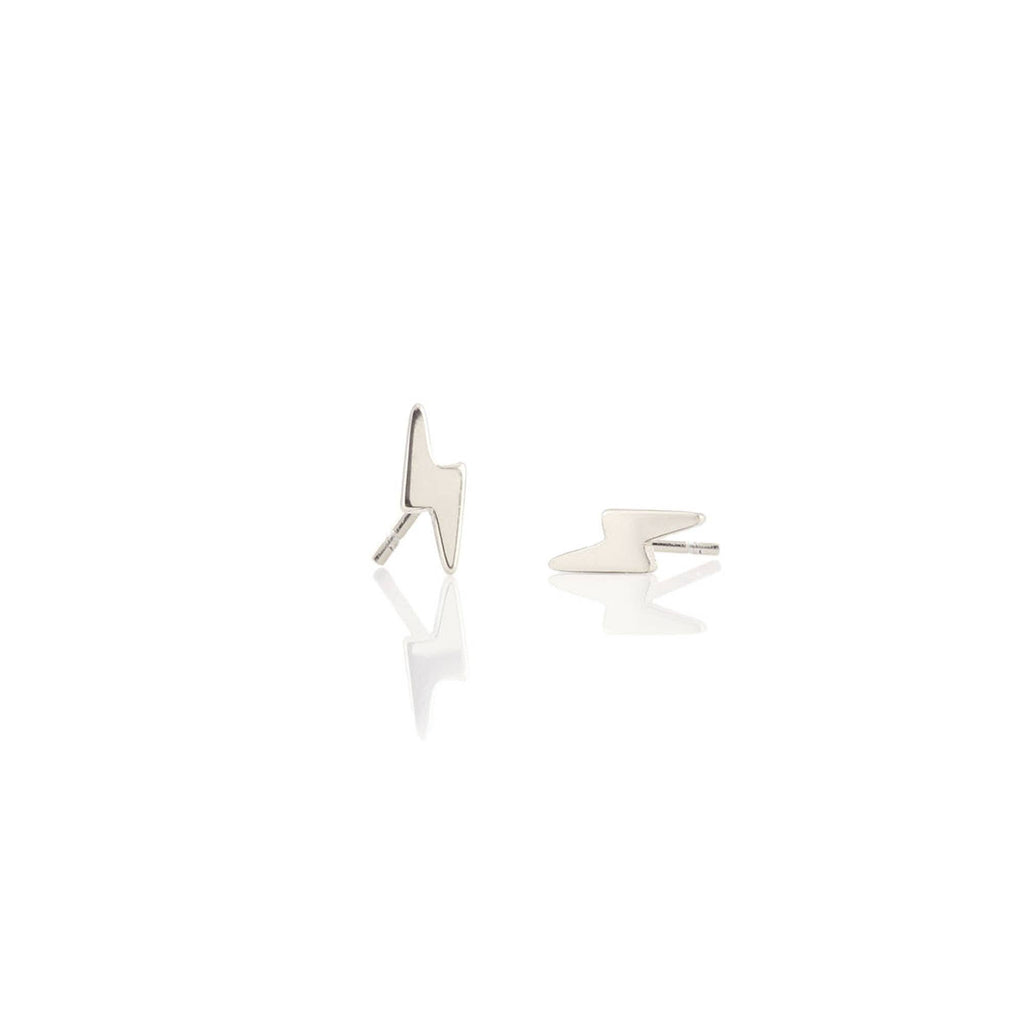 Lightning Bolt Stud Earrings 18K Gold Vermeil | Nickel Free Hypoallergenic