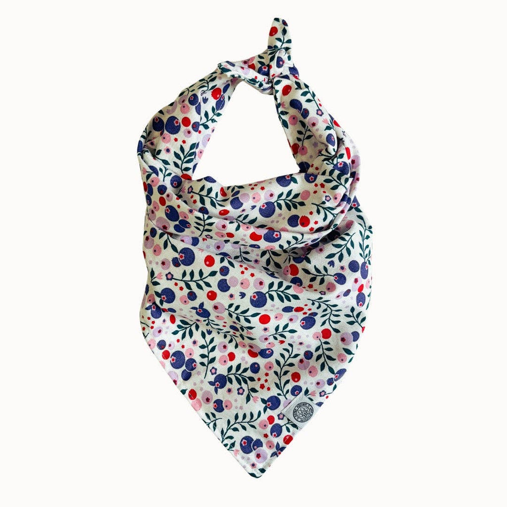 Spring Dog Bandana with Blueberries by Camp Hound / Small