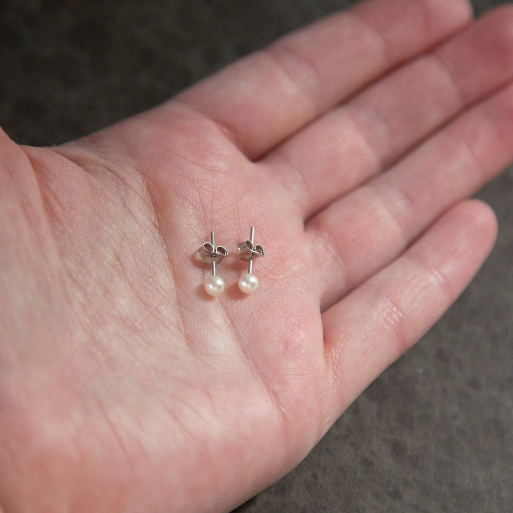Vintage Pearl Stud Earrings by Kindred Objects