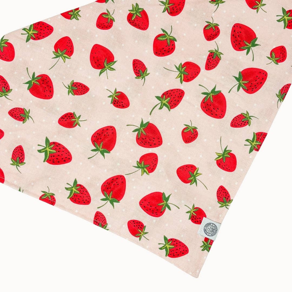 Pink Dog Bandana with Strawberries by Camp Hound / XL