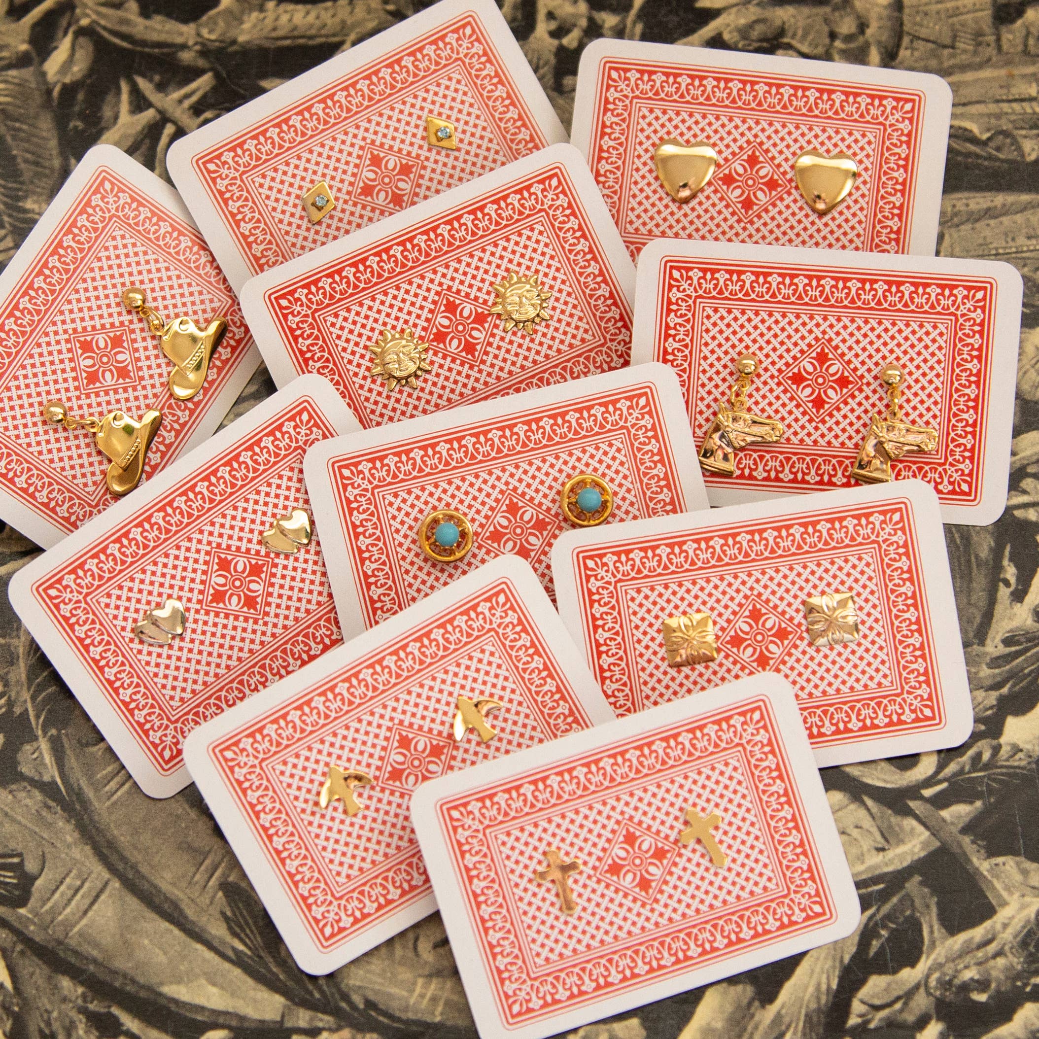 Mystery Pair! Vintage Gold Stud Earrings by Kindred Objects