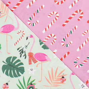 Festive Flamingo Gift Wrap - Eco-Friendly, Modern Wrapping Paper.