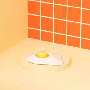 Fried Egg Candle Holder.