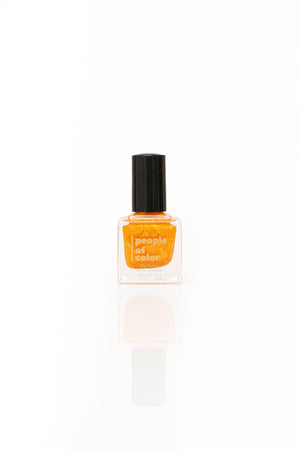 Glittery Burnt Orange Nail Polish (Topaz) by People of Color - Ruby's Old & New