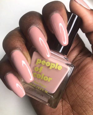 Glossy Ballet Pink Nails Nail Polish (Pink Sand) by People of Color - Ruby's Old & New