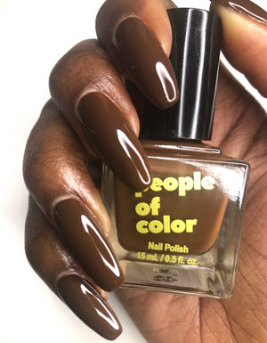 Glossy Hot Chocolate Nails Nail Polish (Brown Sugar Babe) by People of Color - Ruby's Old & New