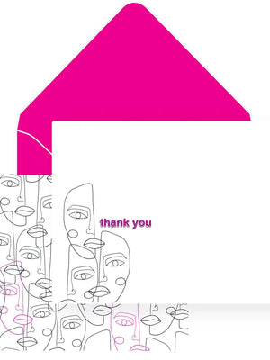 Gorgeous Hot Pink Thank You Notes - Ruby's Old & New