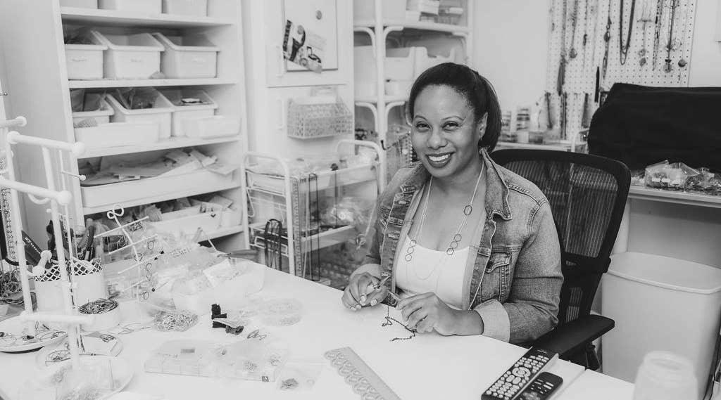 Handmade Brass Wall Air Plant Hanger | Geometric Design with Crystal Prism | 20" x 2.4" | Made in Tucker, Georgia.